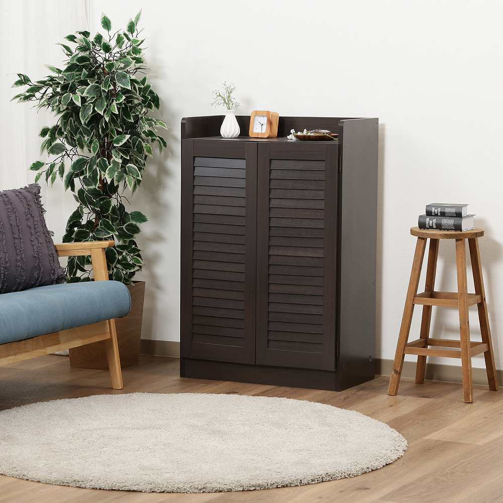 Louver Shoe Box (Open Top) Brown 98993