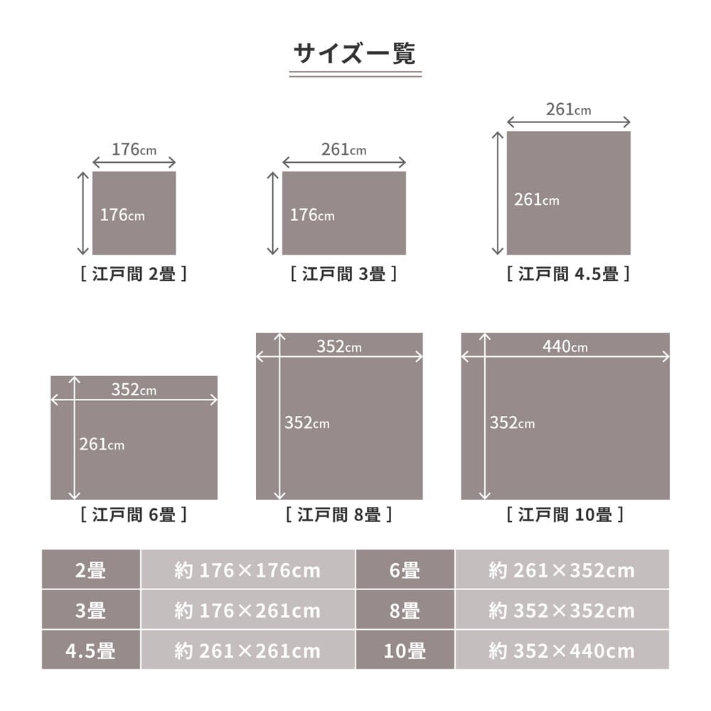 Flame Retardant Woven Carpet, Moen, Edo Room 4.5 Tatami, Gray