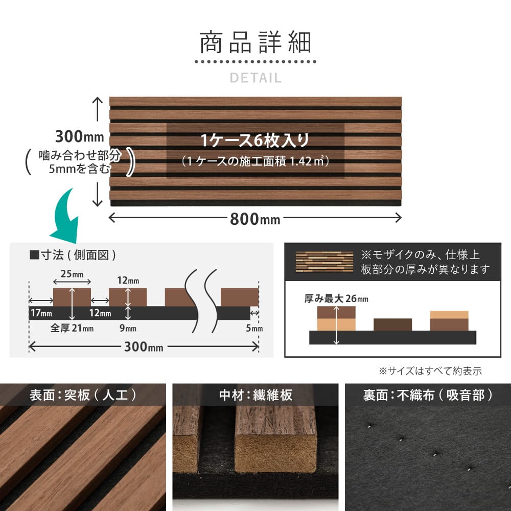 Acoustic Panel IPANELLA 6 Pieces Dark Brown