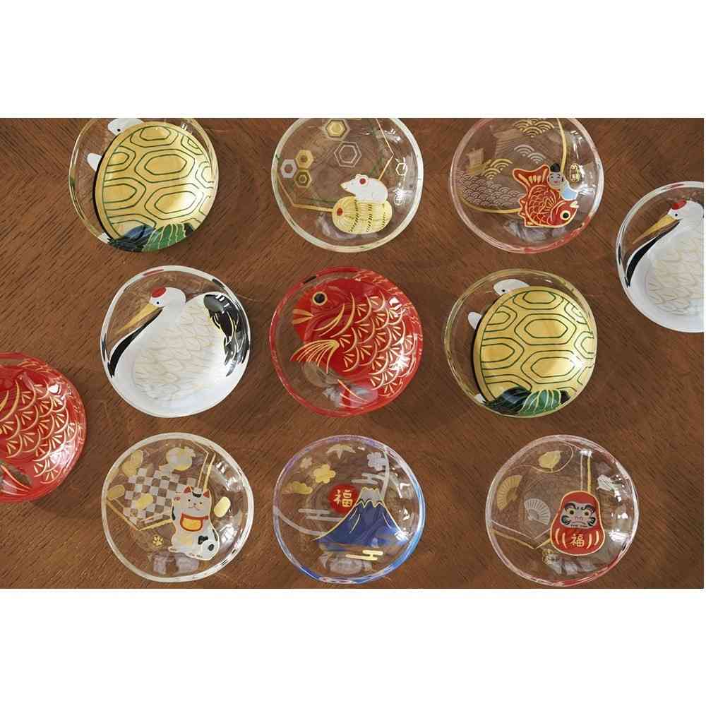 Adelia Medetamonozake Small Plate Daruma