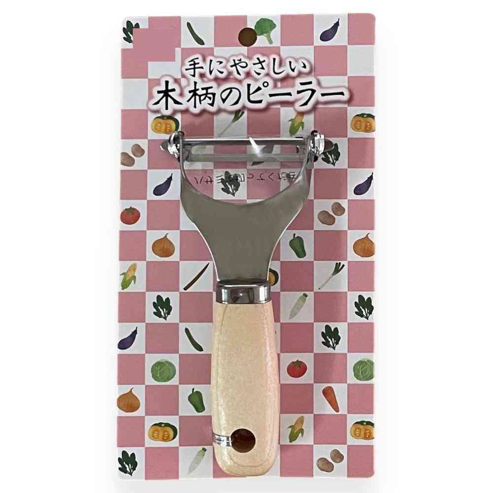 Koyanagi Industry Gentle on Hands Wooden Handle Peeler