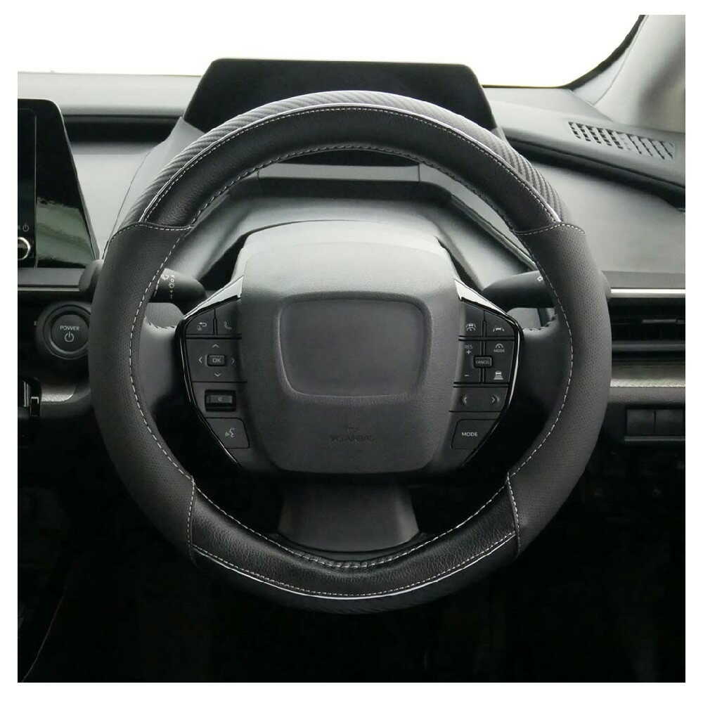 Bonform FT Line Steering Wheel Cover SS35-36.4cm Black 6763-04BK