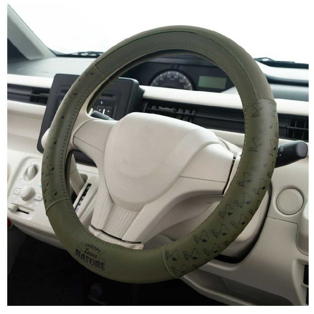 Bonform Snoopy Nature Steering Wheel Cover S Green 6772-01GN