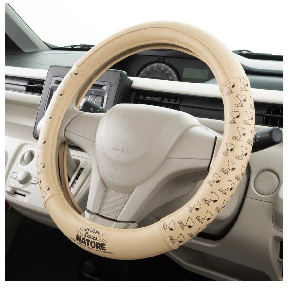 Bonform Snoopy Nature Steering Wheel Cover S Beige 6772-01BE