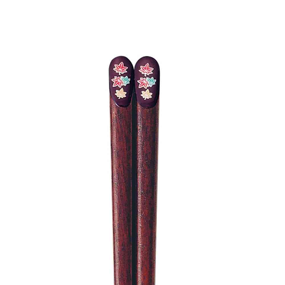 Ishida Chopsticks Kinza Momiji Burgundy 20.5cm