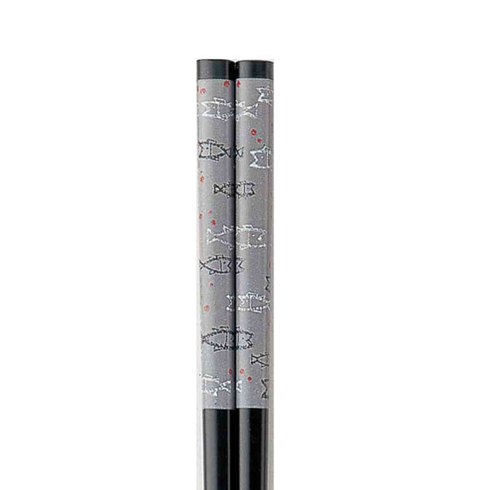 Ishida Chopsticks Color Fish Black 23cm 1 Pair