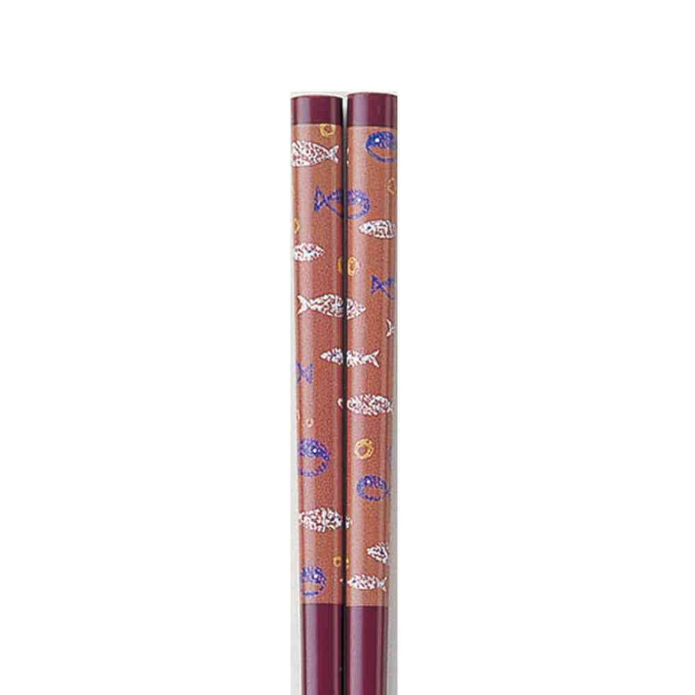 Ishida Chopsticks Color Fish Enji 20.5cm 1 Pair