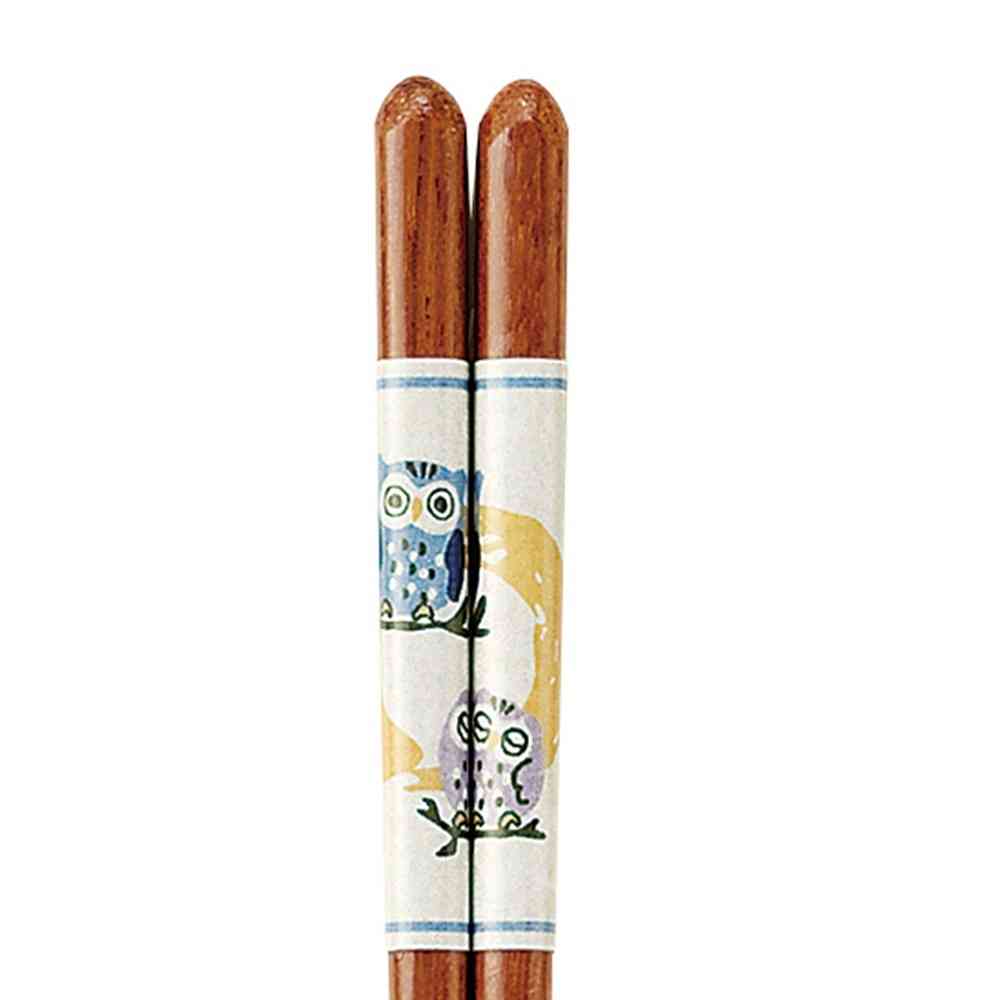 Ishida Dishwasher Safe Chopsticks Owl Family 23cm