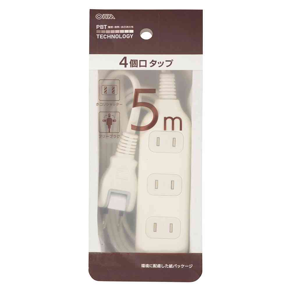 Ohm Electric 4-Socket Tap 5m HS-T45W22