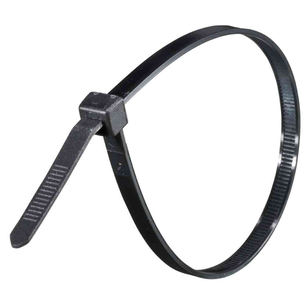 Ohm Electric Wide Tie Weather Resistant 250mm Black 04-3331 (50 pcs)