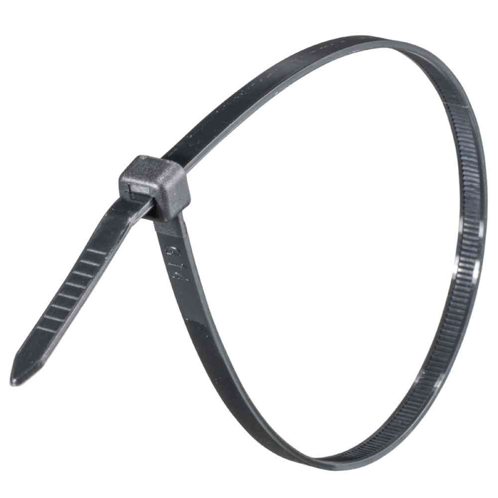 Ohm Electric Wide Tie Weather Resistant 300mm Black 04-3332 (Pack of 50)