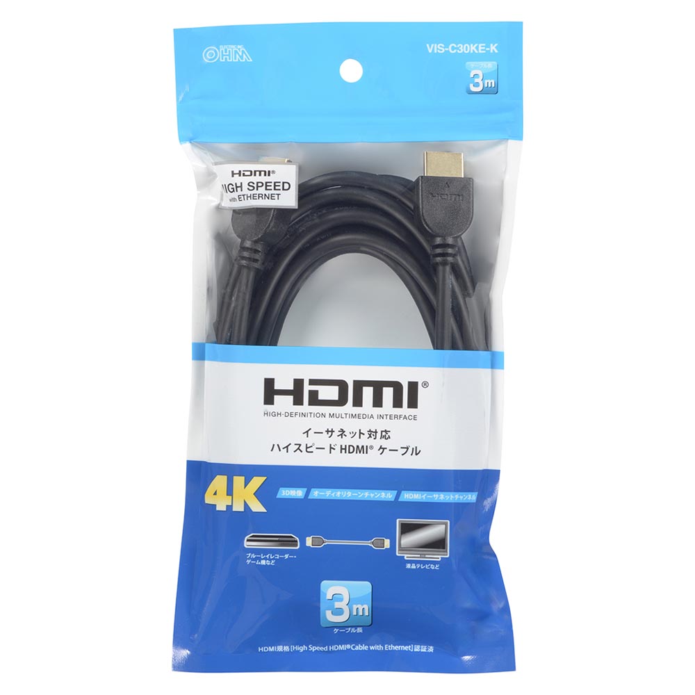 Ohm Electric High-Speed HDMI Cable 3m