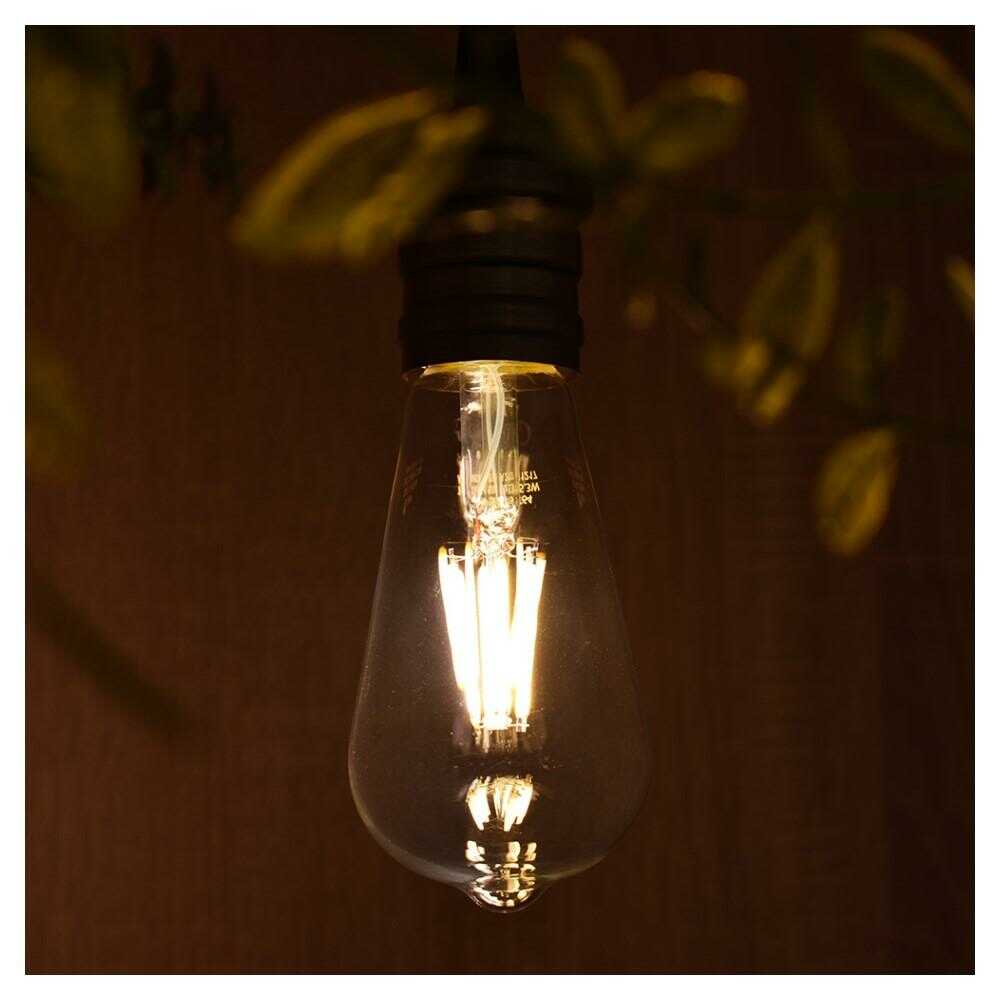 Ohm Electric LED Filament Type Retro Bulb E26 Equivalent to 60W