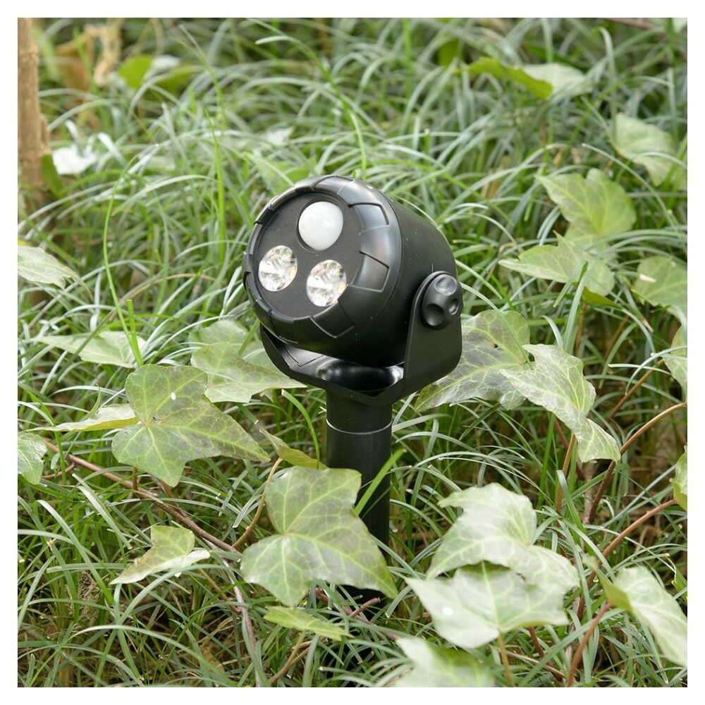 Ohm Electric LED Sensor Light for Soil Use Battery Operated Daylight White