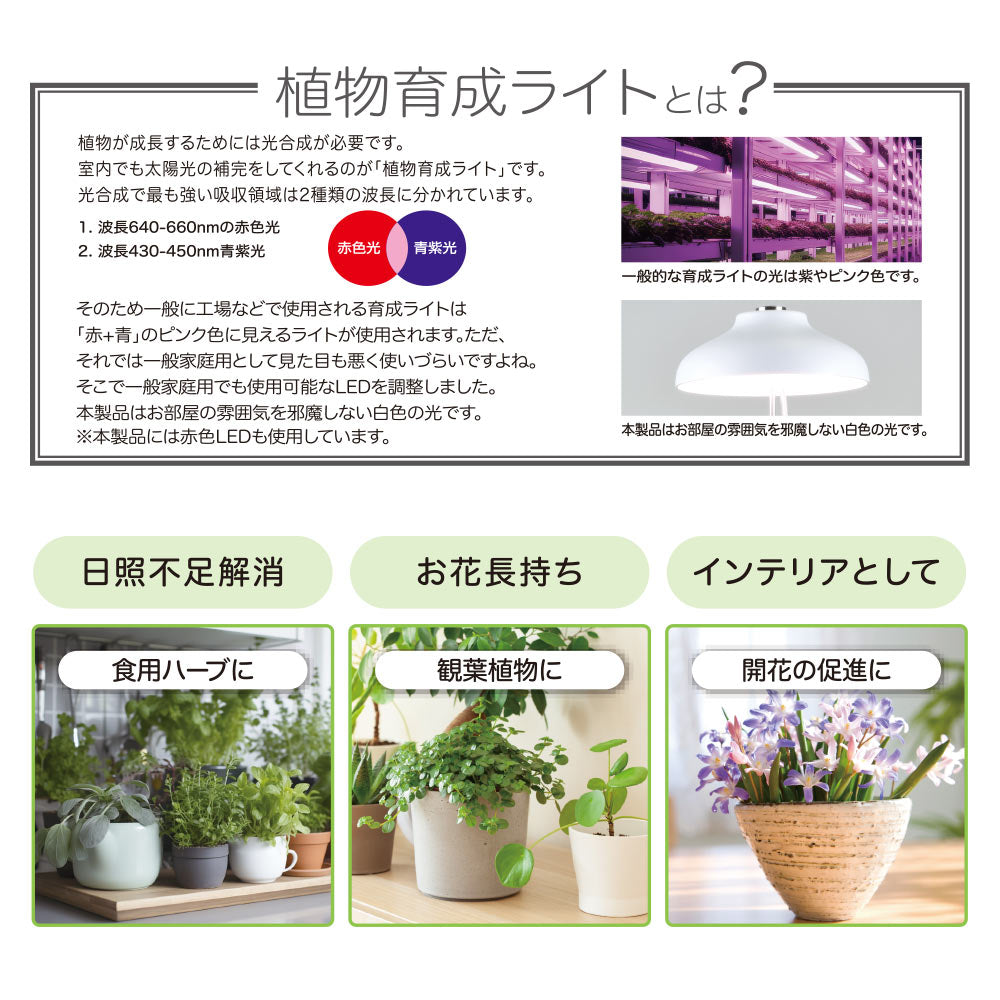Ohm Electric Plant Growth Light Plug-in Type