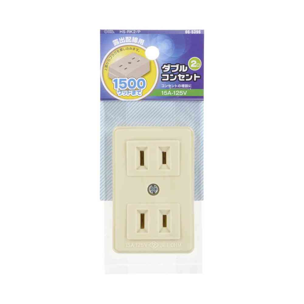 Ohm Electric Square Double Outlet