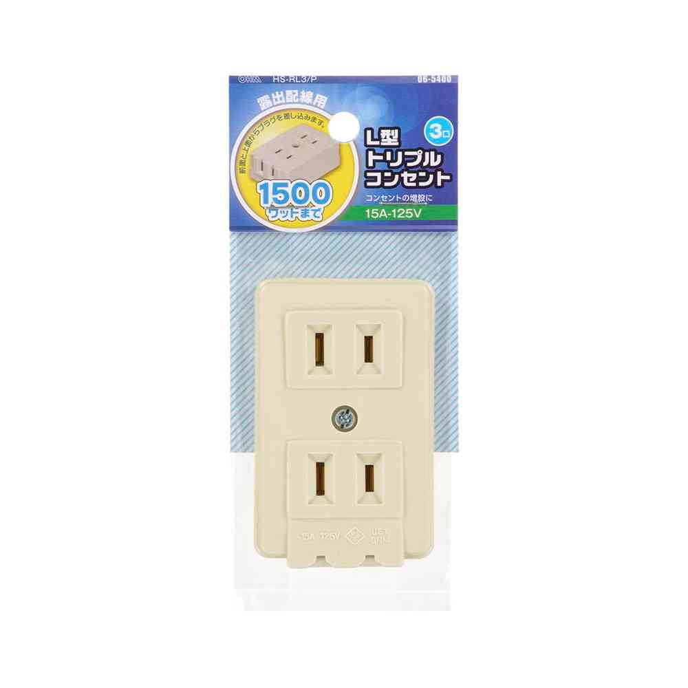 Ohm Electric L-Shaped Triple Outlet