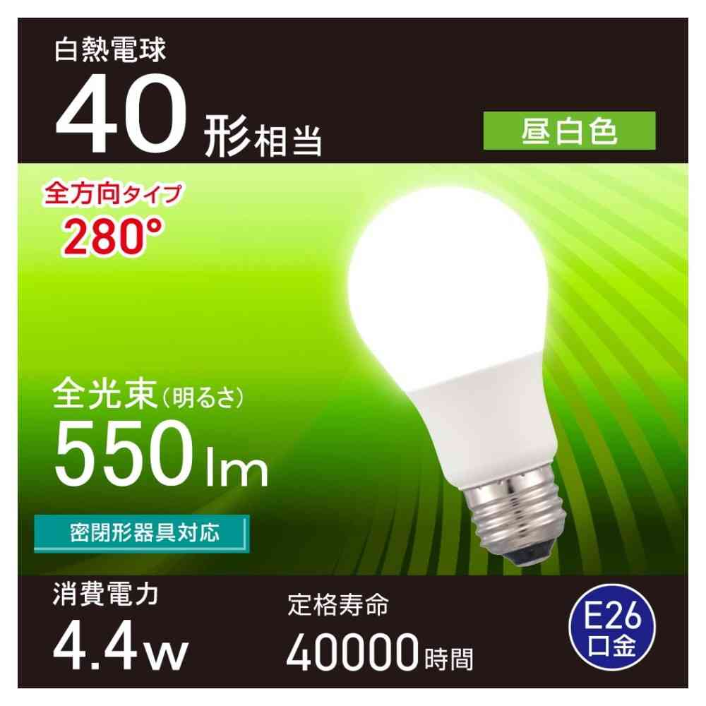 Ohm Electric LED Bulb E26 Equivalent to 40W Daylight (1 unit)