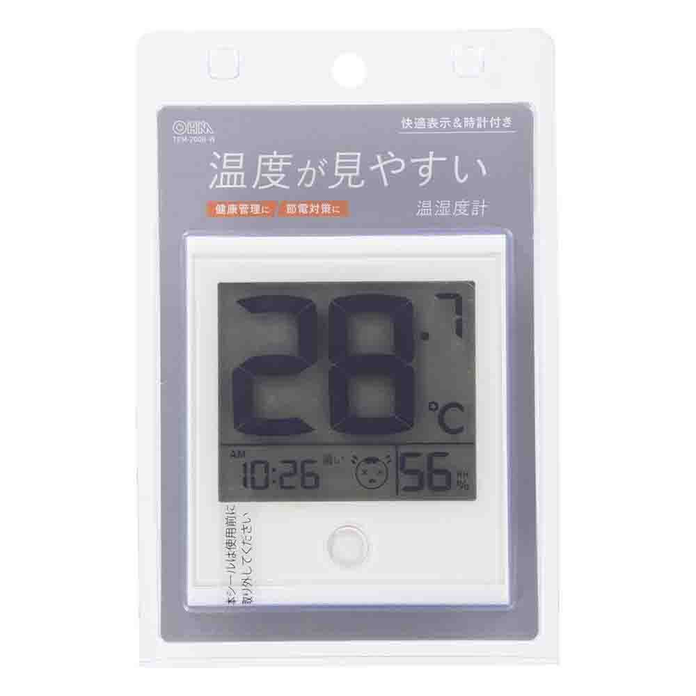 Ohm Electric Easy-to-Read Thermo-Hygrometer with Comfort Display & Clock