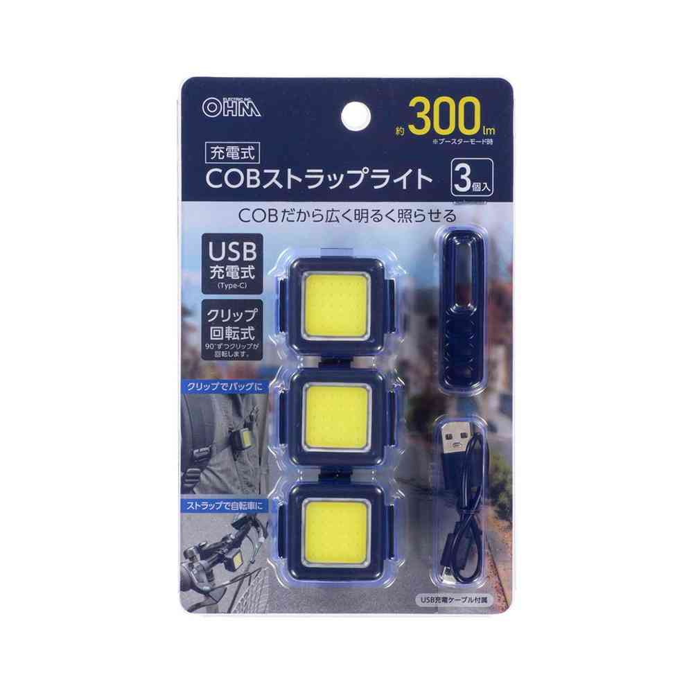 Ohm Electric COB Strap Light 300 Lumens 3 Pieces