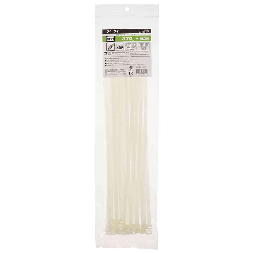 Ohm Electric Wide Tie Indoor Use 370mm White 30-Pack