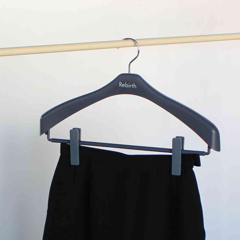 Shinko Hanger Reverse Jacket Clip 42 Black 2-Pack