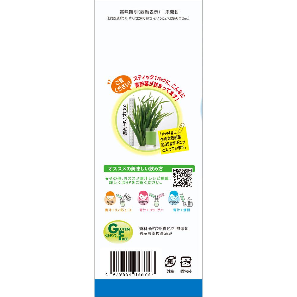 Yamamoto Kanpo Lactic Acid Bacteria Barley Young Leaf Powder 4g x 15 Packets