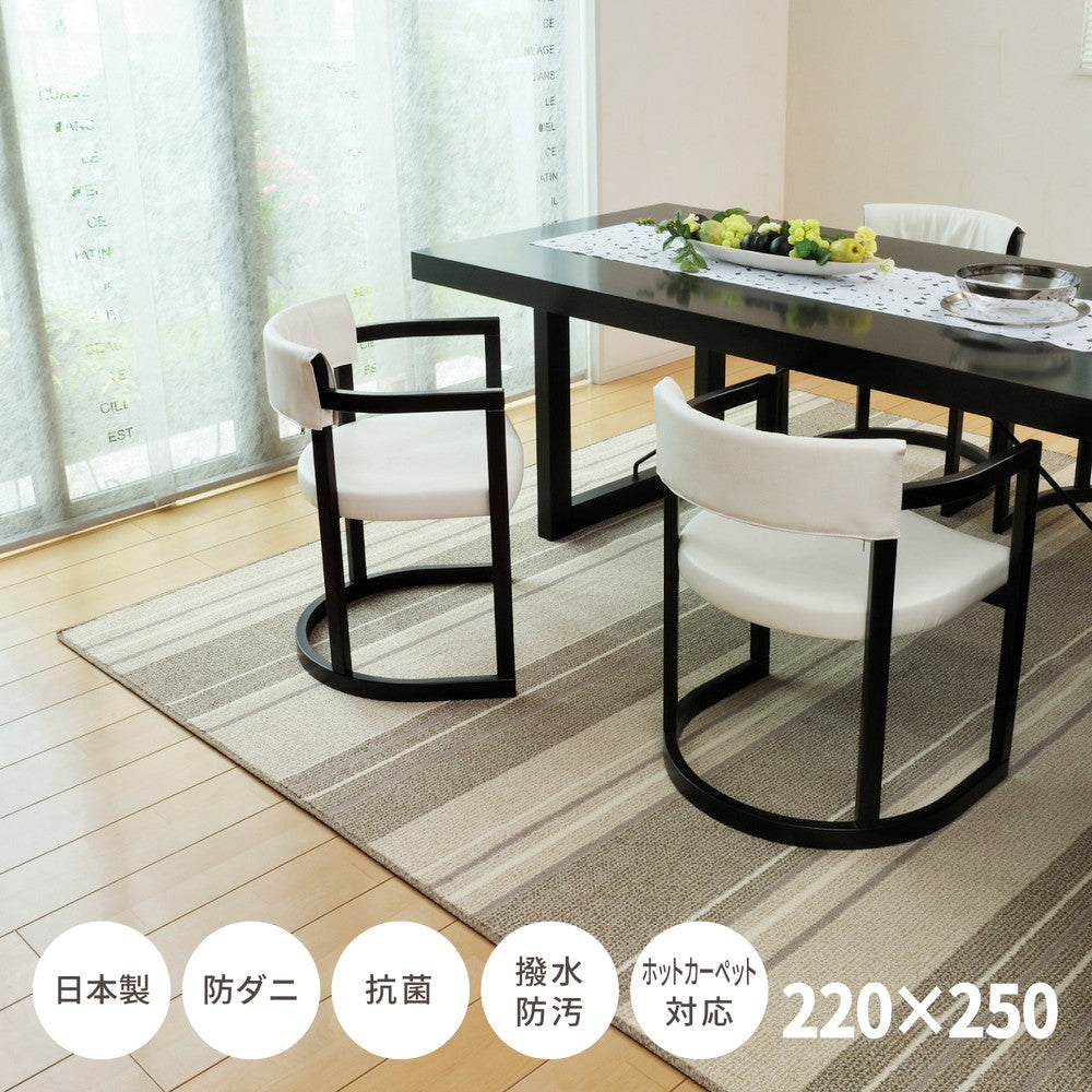 Water-Resistant Dining Rug Maji 220×250cm Ivory