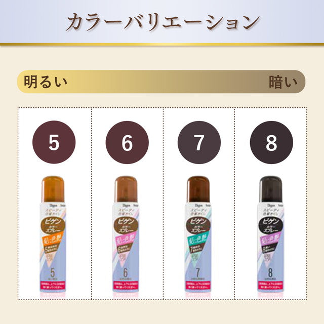 Hoyu Bigen Color Spray 6 Natural Brown 82g (125ml)