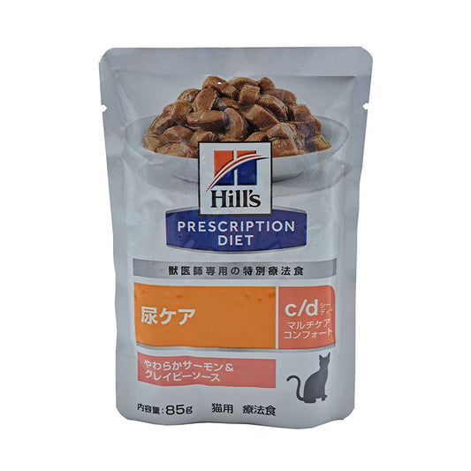 Hill's c/d Multicare Soft Salmon & Gravy Pouch for Cats 85g