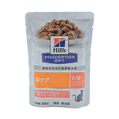 Hill's c/d Multicare Soft Salmon & Gravy Pouch for Cats 85g