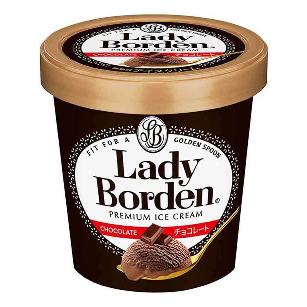 Lotte Lady Borden Pint Chocolate 470ml x 8