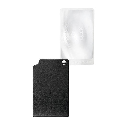 viso POCKET Card-Type Loupe with Leather Case Black 2.5x