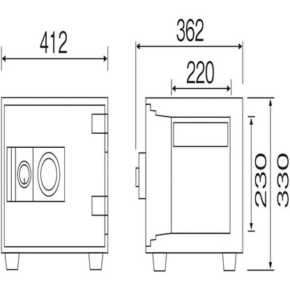 Home Fireproof Safe Dial Lock (Dial Type) D30-1