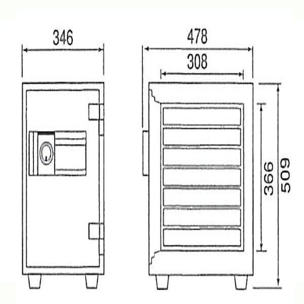Home Fireproof Safe Keypad Lock/Push Type MEK50-7