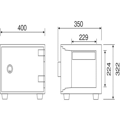 Fireproof Safe Hotel & Private Safe Key Type CH30-1