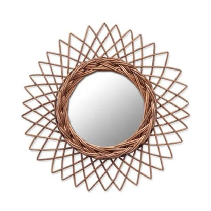 Wicker Mirror S Brown 11642