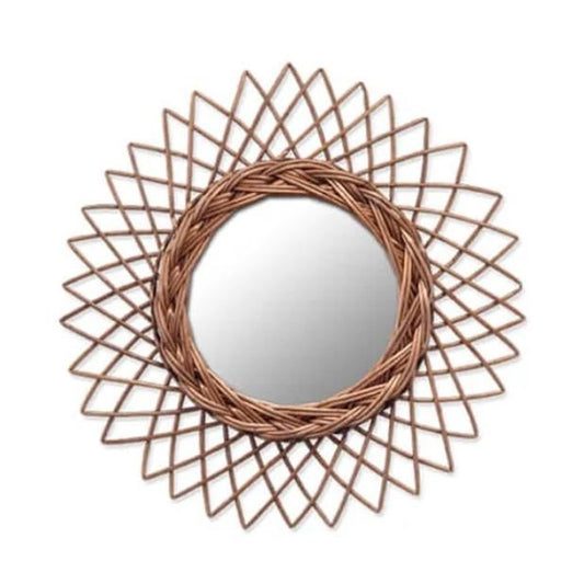 Wicker Mirror S Brown 11642