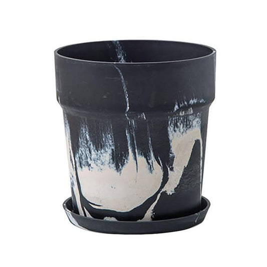 Urban Plants Pot Marble Charcoal/Milk