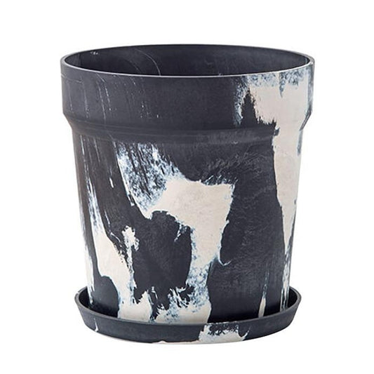 Urban Plants Pot Marble Charcoal/Milk