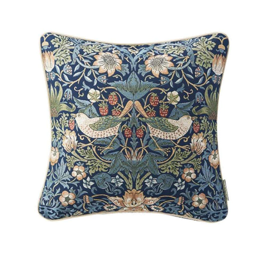 Strawberry Thief Back Cushion Cover 45×45cm LL1710 Blue