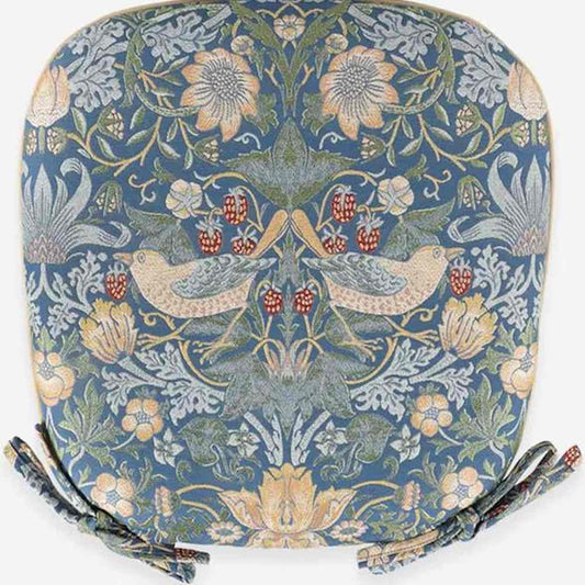 Strawberry Thief Dining Seat Cushion LN1710 Blue
