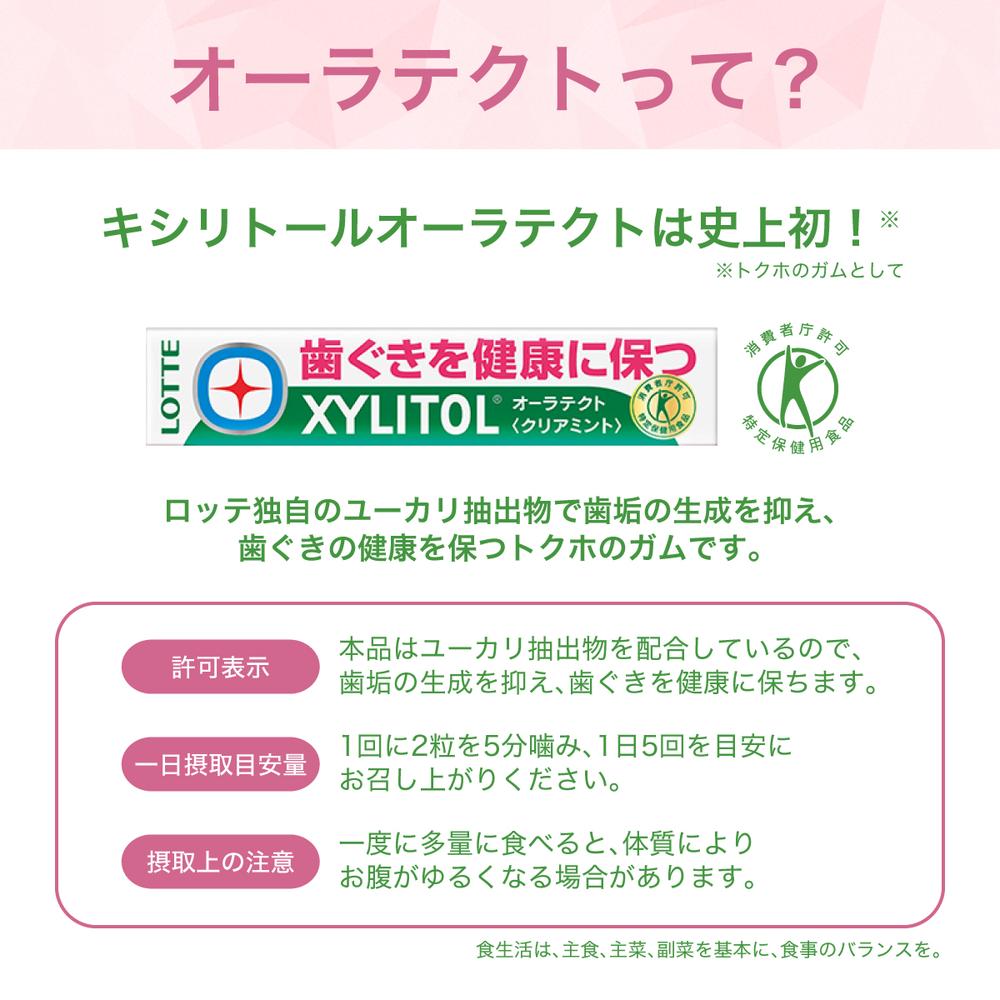 Lotte Oraltect Gum Clear Mint 21g (14 Pieces)