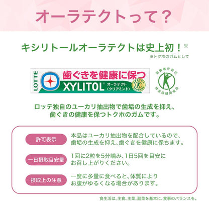 Lotte Oraltect Gum Clear Mint 21g (14 Pieces)