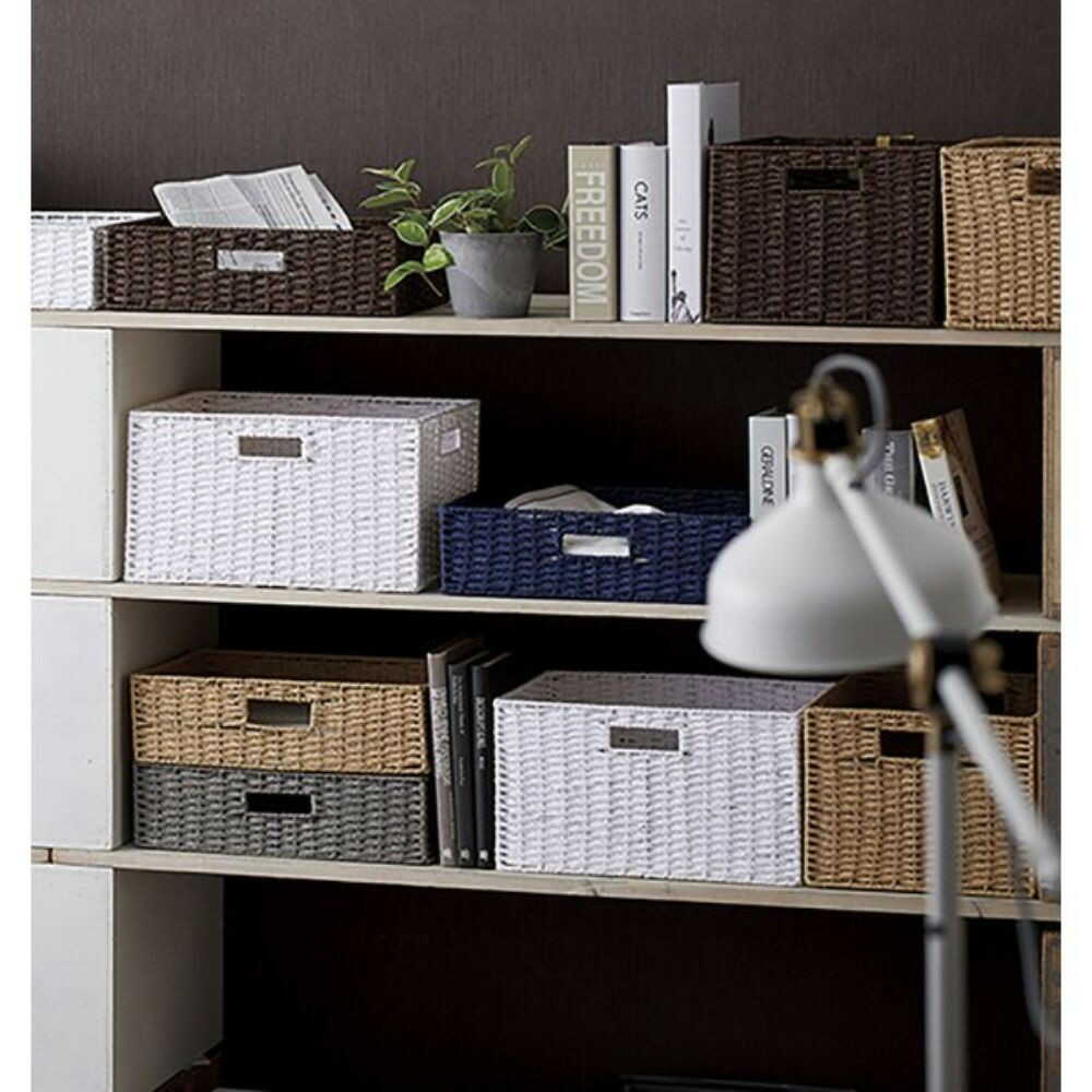 Chidori Sangyo Paper Basket Half Beige