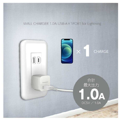 Tama Electronics Lightning Wall Charger Set 1A TA51UL20W