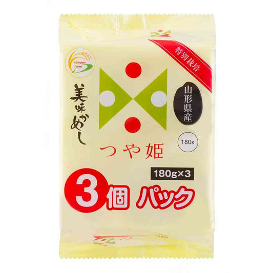 Dreams Farm Delicious Rice Tsuyahime 180g x 3 Packs