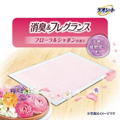 Uni-Charm Deo Sheet Deodorizing Floral Soap Wide (60 sheets)