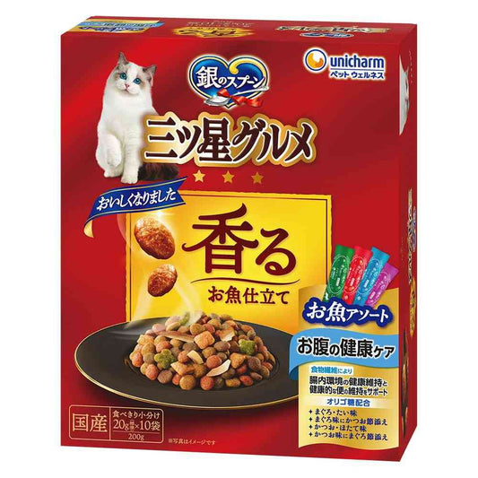 Uni-Charm Silver Spoon Three-Star Gourmet Fish Flavor for Digestive Health 20g × 10 Bags