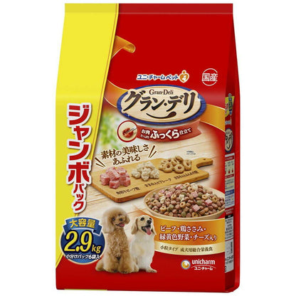 Uni-Charm Gran Deli Fluffy Beef, Chicken, Vegetables, Cheese, and Diced Beef 2.9kg (6 Small Packs)